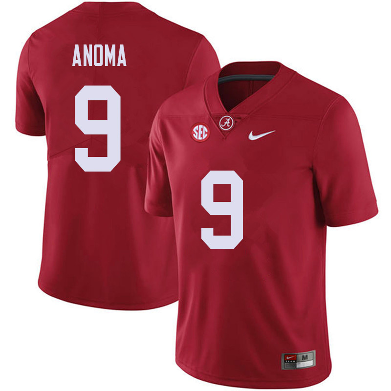 Alabama Crimson Tide Men's Eyabi Anoma #9 Red NCAA Nike Authentic Stitched 2018 College Football Jersey KZ16Y75SJ